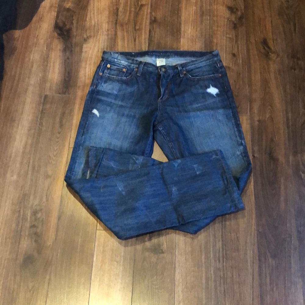 Blue jeans from Banana Republic.
